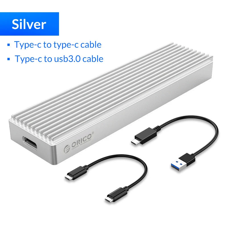 ORICO M2 NVMe Case 10Gbps M.2 to USB Type C 3.1 SSD Adapter for NVME PCIE M-key SSD Disk Box Aluminum Alloy M.2 SSD Case