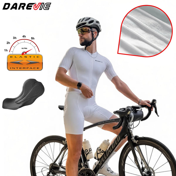 ឈុតជិះកង់ DAREVIE បុរស AERO កាត់បន្ថយភាពធន់ Pro Level បុរសជិះកង់ Maillot អ៊ីតាលី ELASTIC-INTERFACE® Pad អាវយឺតជិះកង់បុរស