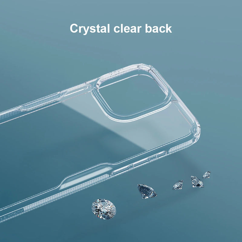 For iPhone 15 Pro Max NILLKIN Nature TPU Pro Case For iPhone 15 /15 Pro Shockproof Full Lens Protection Transparent Cover