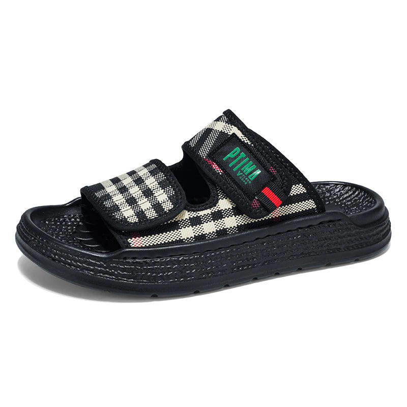 Men's soft insole Slides Comfort Casual Slippers Summer new breathable lightweight Non-slip Slip on walking Daily wear slippers