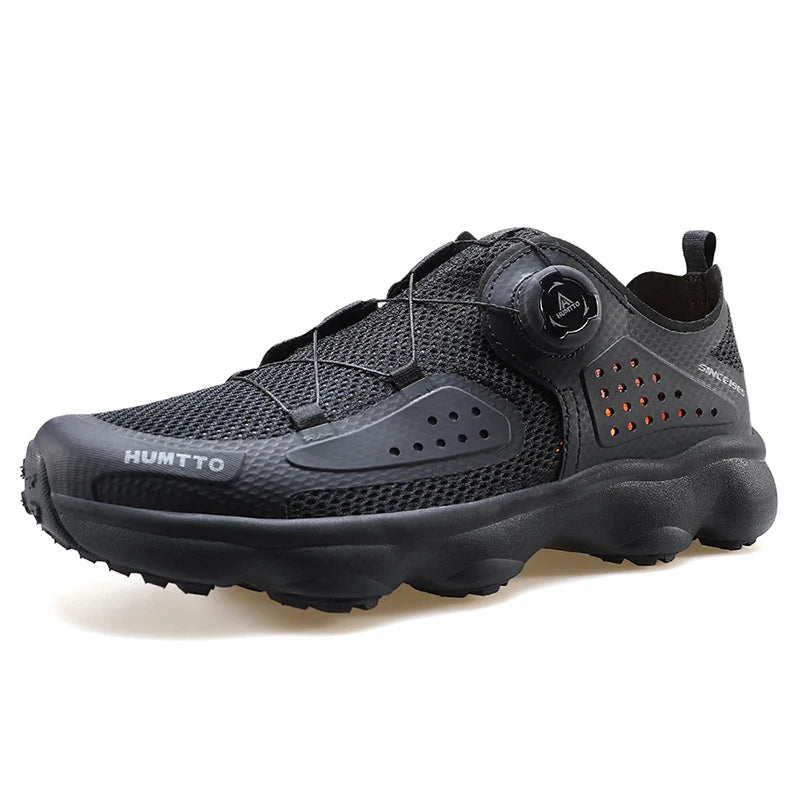 HUMTTO Non-slip Cushioning Trail Running Shoes for Men Breathable Mesh Summer Outdoor Light Sneakers Lace-Up Sport Jogging Shoes