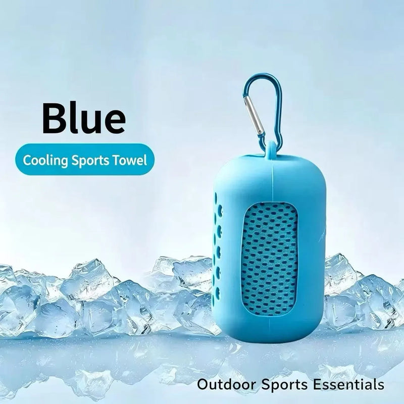 Outdoor Fitness Cooling Towel Sweat-Absorbing And Cooling Silicone-Covered Sports Towel for Hiking Bag