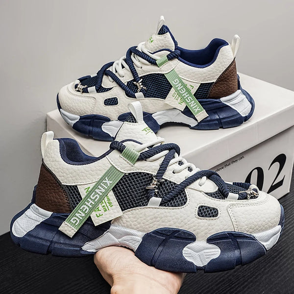 Chunky sneakers Men's breathable casual shoes four seasons new lightweight soft-sole comfort outdoor speed sports running shoes