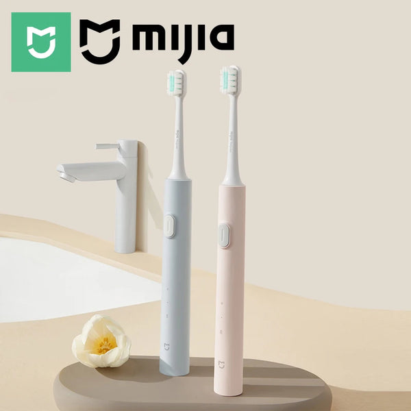 MIJIA T200/T200C Sonic Electric Toothbrush,USB‑C 25 Day Battery,IPX7 Waterproof,2 Mode,2 Brush Heads,Whitening Toothbrush