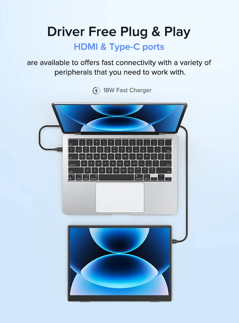ម៉ូនីទ័រចល័ត UPERFECT Touch ទំហំ 12.3 អ៊ីញ អេក្រង់ខាងក្រៅជាមួយប៊ិច Stylus សម្រាប់ការិយាល័យ ការសិក្សា ការធ្វើដំណើរ អេក្រង់បន្ទាប់បន្សំសម្រាប់កុំព្យូទ័រយួរដៃ