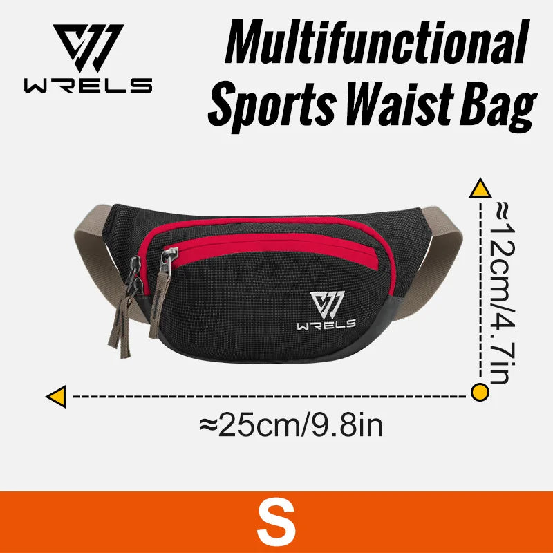 WRELS Fanny Pack Waist Bag Small Waistpack for Jogging Hiking  Adjustable Fannypack Waistpack with Multi-Pockets Sports Beltbag