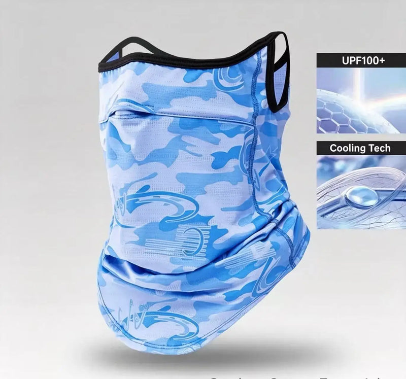 Unisex Summer Ice Silk Sunscreen Face Mask UV Protection Neck Protection Outdoor Cycling Fishing Scarf Face Mask