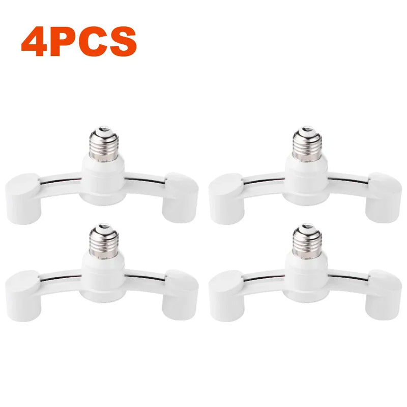JOYINLED E27 Light Socket Splitter Adapter 2 in 1 Dual Head Lamp Holder Bulb Base Extender Converter for LED Lighting 1-10PCS