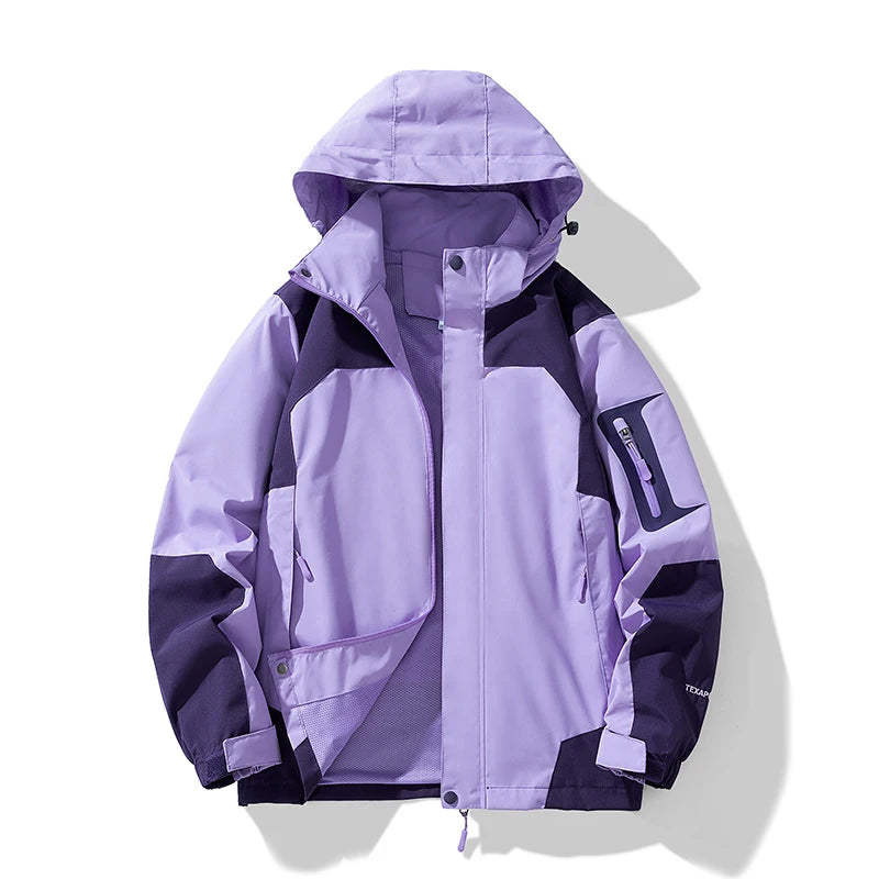 2026 Men's Long-Sleeved Hooded Jacket, Casual Waterproof Coat, Black, Green, Blue, Pink, Khaki Color, Autumn, New, Fashion