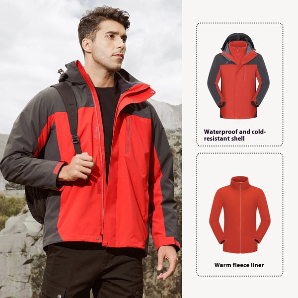 HUMTTO Autumn Winter Men's Women's Jacket Keep Warm Camping Hiking Jackets Waterproof Ladies Jackets Outdoor Windbreaker Coats