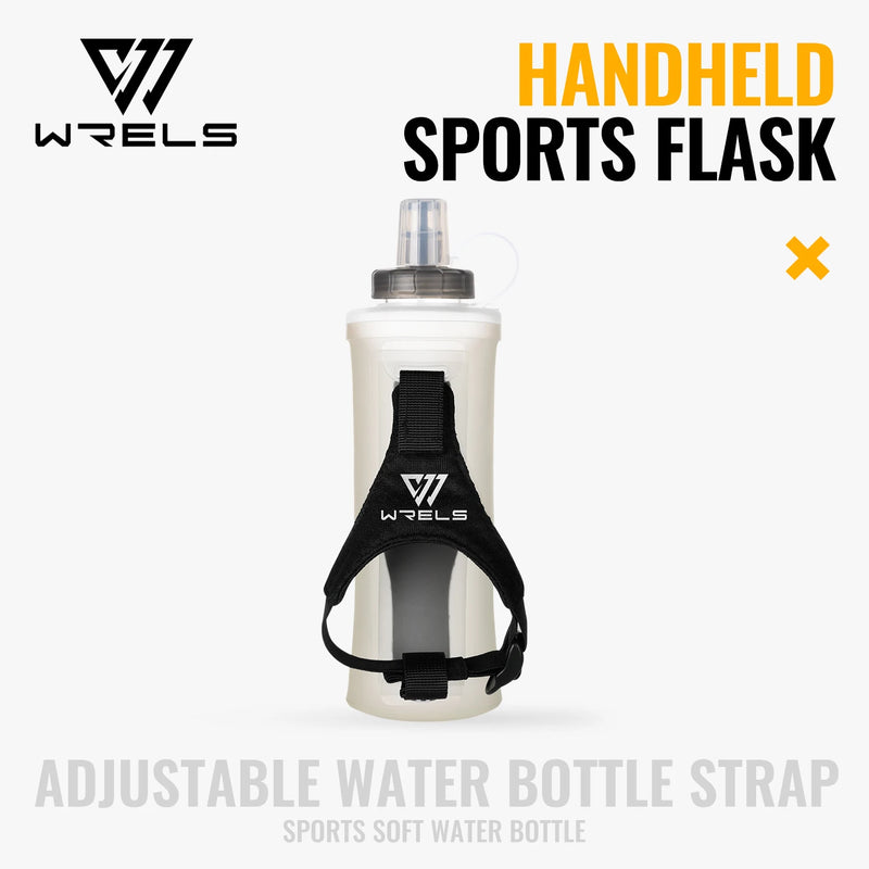 WRELS TPU Soft Water Bottle BPA Free Hydration Flask Running Cycling Hiking Outdoor Squeeze Collapsible Handheld Sports Kettle