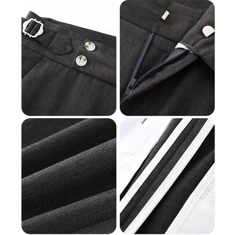 2026 New Men's Black Ankle-Length Pants, Fashion Slim Pants, Asian Size 28-36