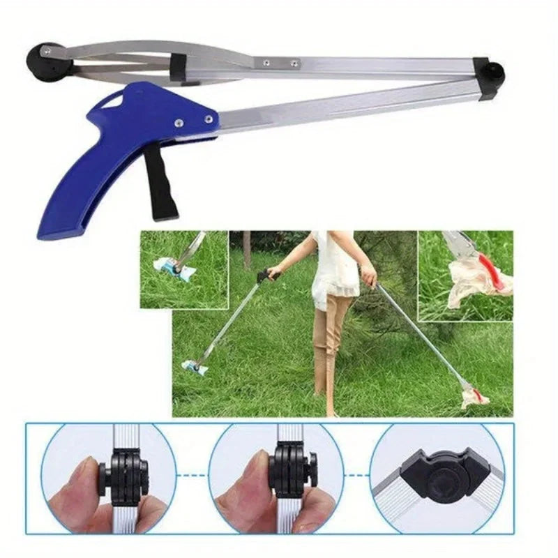 1pc 32 Inch Lockable Foldable Grabber Reacher Lightweight Extender Gripper Tool Claw Trash Garbage Picker Tool coisas para casa