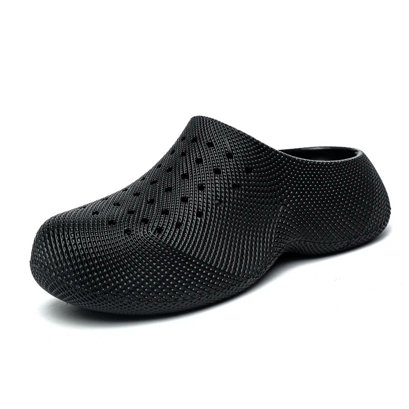 Platform Hole Shoes Soft EVA Slippers One Band Mule Clogs Non-slip Beach Water Shoes Casual Walking Slippers for Lovers