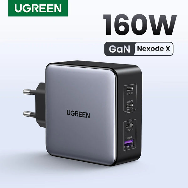 UGREEN 160W GaN Charger PD3.1 Type C For Macbook Pro Laptop USB Fast Charger QC4.0 3.0 Quick Charge For iPhone 18 Xiaomi Tablet