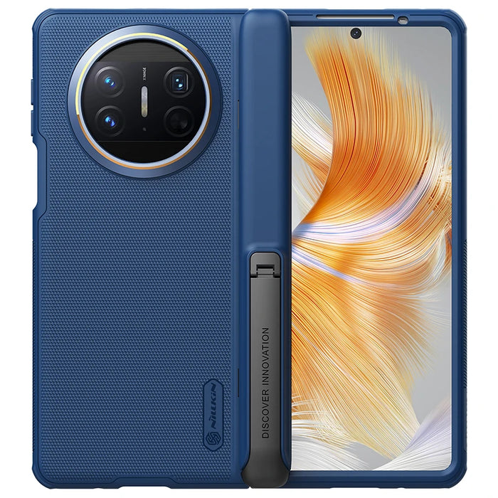 For Huawei Mate X3 Case NILLKIN Super Frosted Shield 180° Folding Back Cover Kickstand For Huawei Mate X 3 With Hidden Holder Blue For Huawei Mate X3