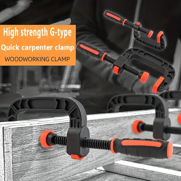 1pc 7-inch Heavy-Duty Clamp,Suitable for Woodworking - Reinforced Plastic and Nylon Construction with Non-Slip Ergonomic.