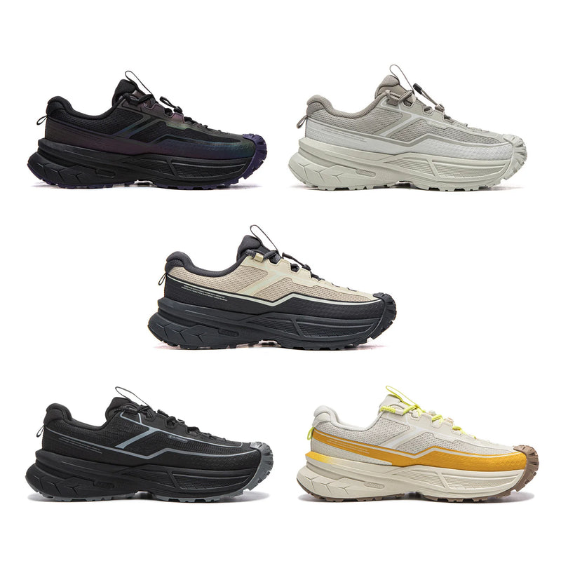 ស្បែកជើងឡើងភ្នំ Li-Ning Unisex AXC RUSH 2 ក្រៅផ្ទះ BOOM Cushion ទម្ងន់ស្រាល រឹងមាំ ធន់នឹងការរអិល ស្បែកជើងប៉ាតា LiNing AHTW003