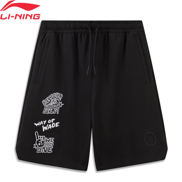 ខោខ្លី Li-Ning សម្រាប់បុរស Wade x Timothy Goodman រាងរលុង មានផាសុកភាព មានហោប៉ៅស៊ីប បាត Lining ទាន់សម័យ AKSW379