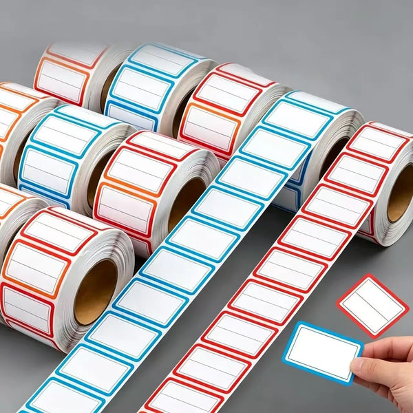 Colorful Plain Name Tag Labels 1000 Stickers Name Tag Stickers 3 1/2X2 1/4 Name Labels for Office, Meeting, School and Home