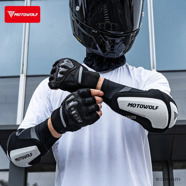 បន្ទះការពារកែងដៃម៉ូតូថ្មី ដៃអាវការពារកែងដៃយឺតសម្រាប់ជិះកង់ MTB និងម៉ូតូ សម្រាប់អ្នកជិះម៉ូតូ ម៉ូតូ Motocross