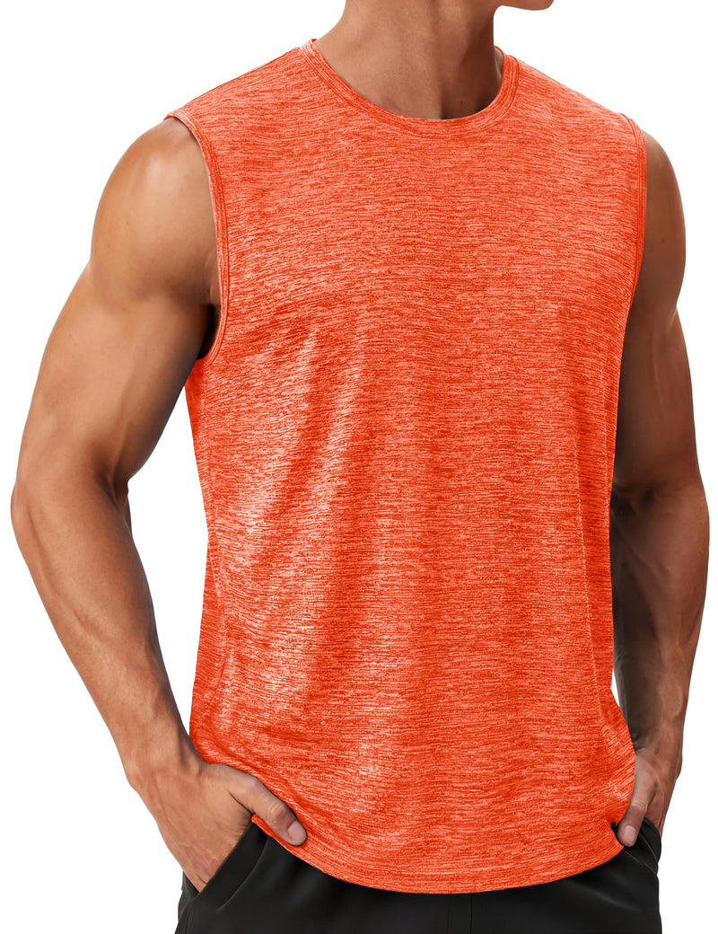 TACVASEN Mens Summer Quick Dry Tank Tops Lightweight Fitness Gym Workout Stretch T-Shirt Soft Comfort Outdoor Running Tee Vest