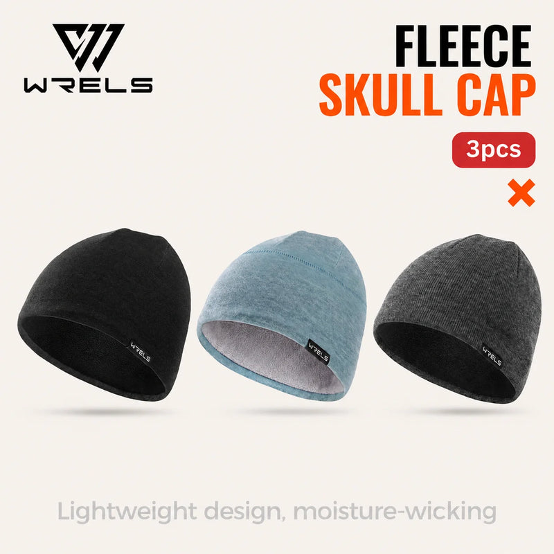 WRELS Running Beanie Windproof Warm Hat Fleece Lined Stretch Elastic Anti Cold Skiing Winter Outdoor Men Women Thermal Skull Cap