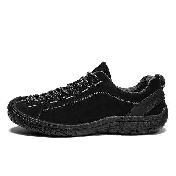 Brand Men's Suede Leather Hiking Shoes Non Slip Outdoor Trekking Walking Sneakers Protective Toe Cap Casual Work Shoes