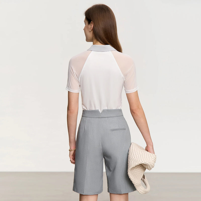 Amii Women's Shorts 2026 Summer New Professional Casual Mid-Length Straight Leg Pants Basic Versatile Women's Clothing 12622227