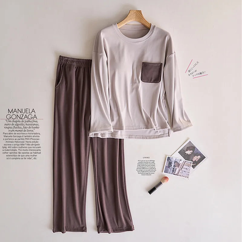 Pijama Mujer Invierno New Thicken Velvet Sleepwear For Sleeping Suit Breast Pad Women Pajama Set Fleece Warm Home Clothing