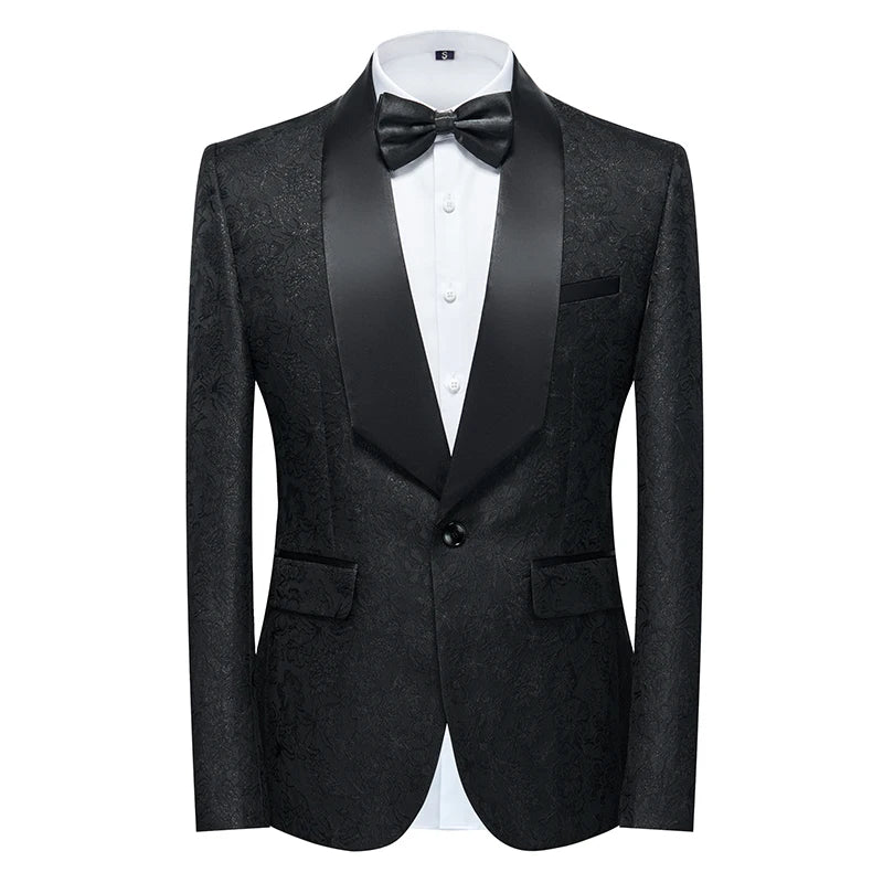 2026 New Men's Dark Brown Suit Jacket, Wedding Business Dress Coat, Slim Blazers, Costume, Asian Size, M-5XL, 6XL