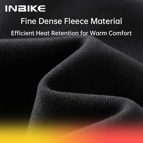INBIKE Mens Winter Bicycle Jersey Long Sleeved Thermal Fleece Cycling Biking Clothing Man Bike Jersey with 3 Pockets Lightweight