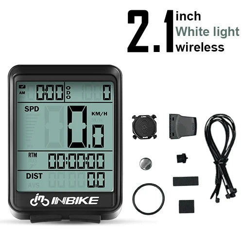 INBIKE Bike Computer Waterproof MTB Cycling Speedometer Wireless Wired Bicycle Odometer Computer LED Digital For Riding Cycling
