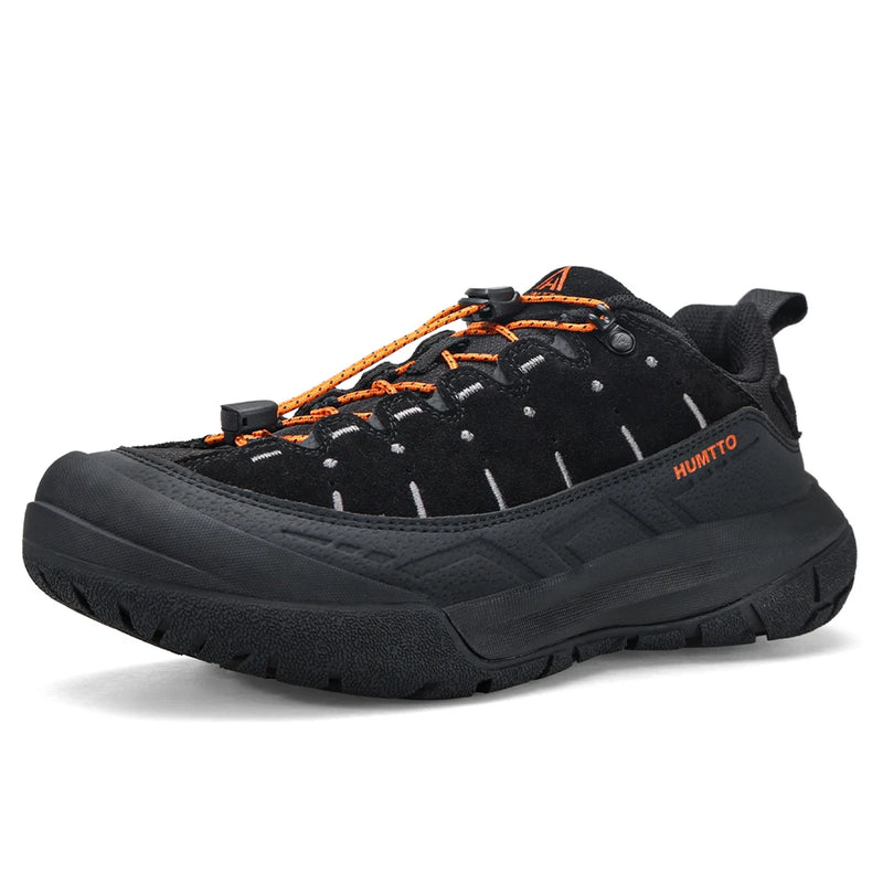 HUMTTO Winter Man Hiking Shoes Leather Breathable Non-slip Casual Sneaker Mens Outdoor Trail Walking Sneakers Men Trekking Shoes