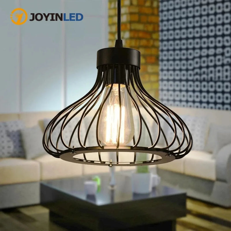 Industrial Pendant Light Metal Chandelier for Dining Room Vintage Retro Loft E27 Base Ceiling Lamp Creative Bar Cafe Lighting