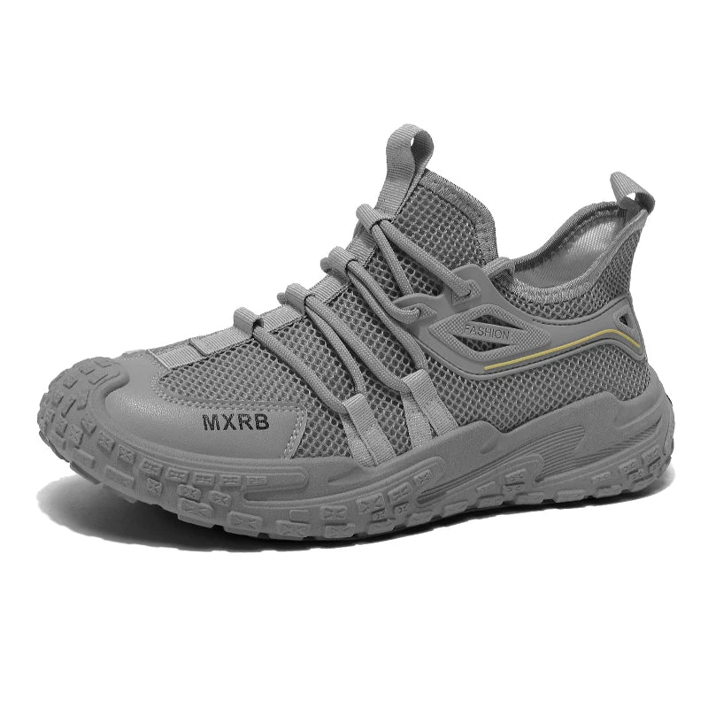 Mens Casual Sports Shoes Spring Fashion Simple Mesh Breathable Soft Thick Sole Comfortable Daily Leisure Outdoor Running Shoes