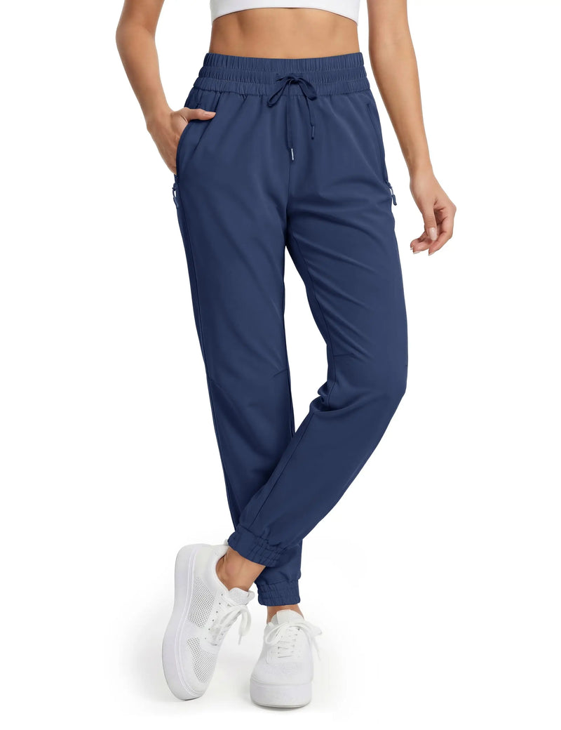 TACVASEN Women's  Waterproof Quick Dry Hiking Pants Lightweight Stretch Joggers With Pockets Outdoor Travel Summer Athletic Pant