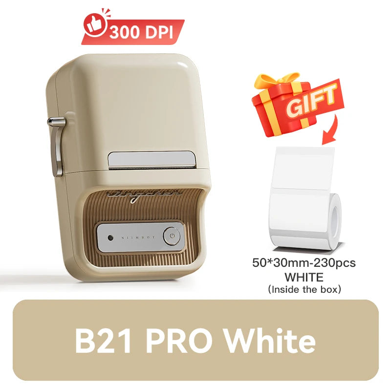 NiiMbot B21 B21 PRO Bluetooth Adhesive Label Printers Mini Thermal Printer Wireless Barcode Label Maker for Office Clothing