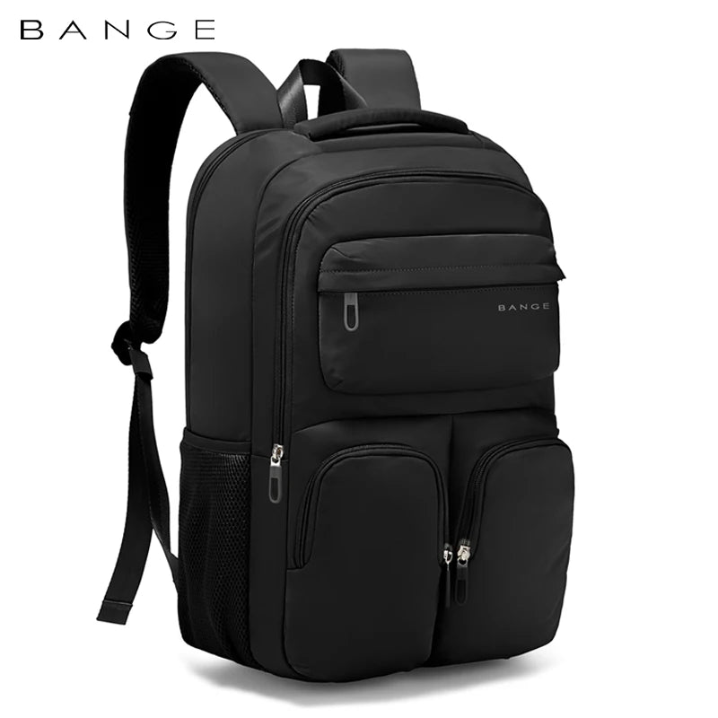 BANGE Large Capacity Men Backpacks for 15.6 Laptop Business Travel Women Backpack Waterproof School Bags with Mesh Side Pockets
