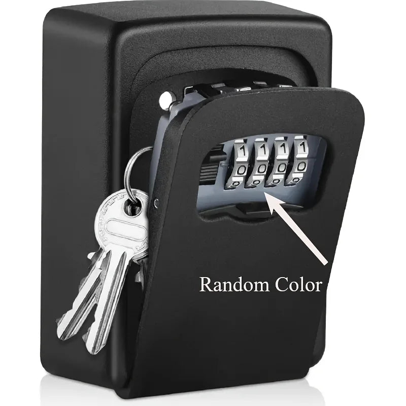 1pc Bnation Ultra-Secure Flip-Top Key Safe - Metal & Plastic Key Storage Box with Combination Dial, Key safe with password lock