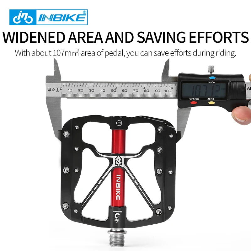 INBIKE Final Discount! Bicycle Pedals, Lightweight,Aluminum Alloy Road Bike Pedals Sealed Bearing Widened Dustproof  Accessories
