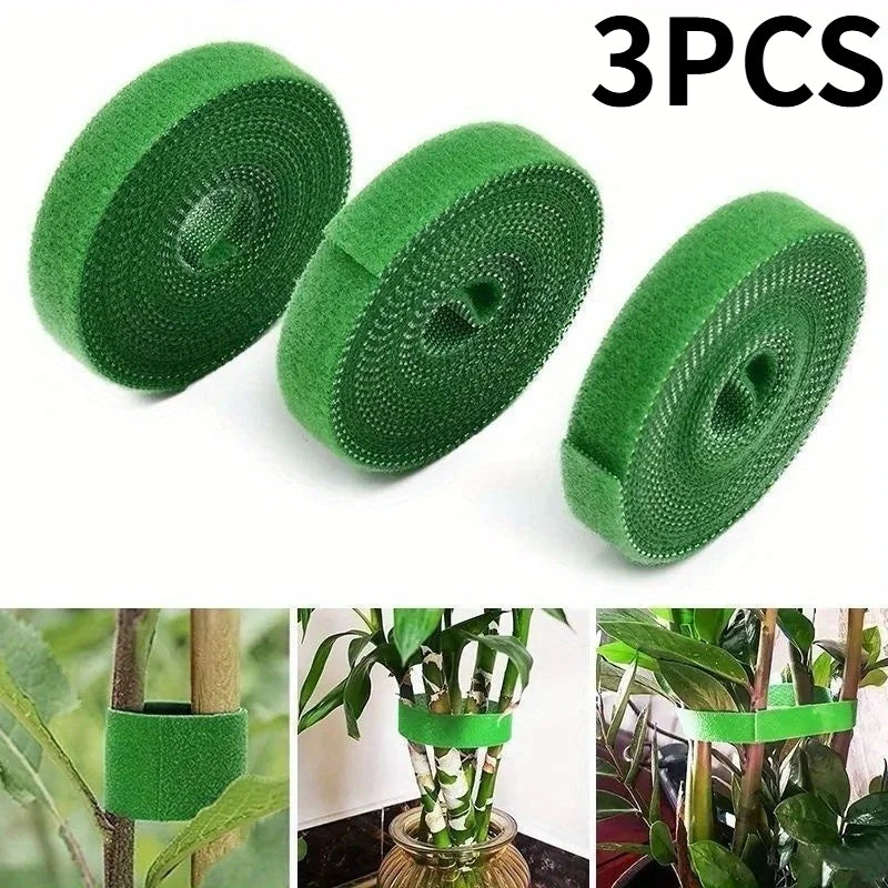 3pcs Self-adhesive Plant Nylon Cable Tie, Cable Tie, Support Garden Twine Bandage， Multi-Functional, Secure. Gardening Tasks