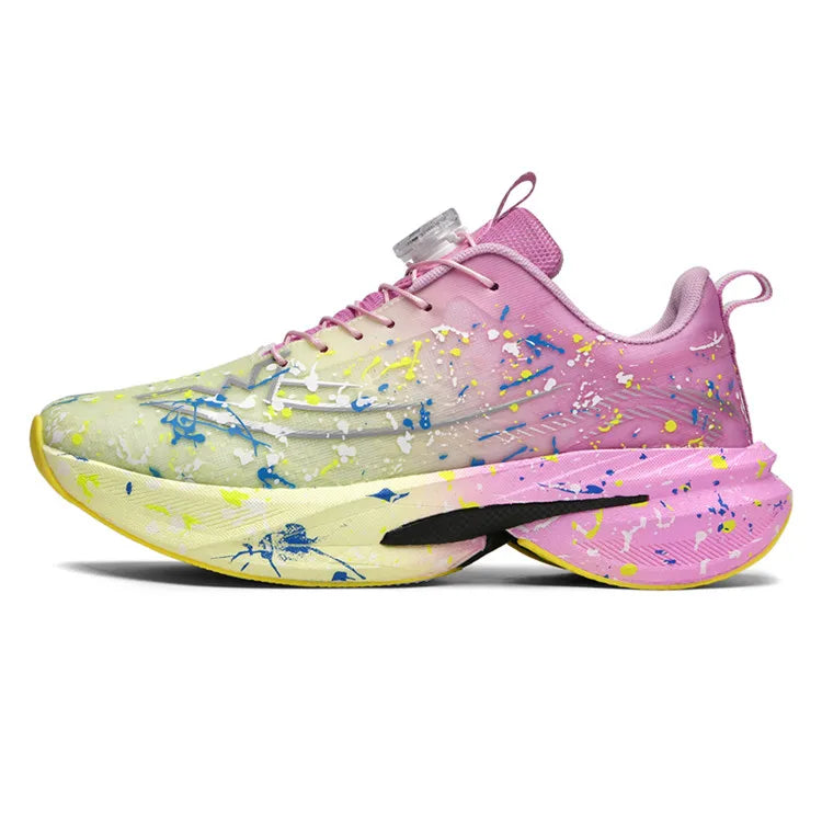 New Unisex Sports Shoes Rotating Buckle Trendy Mesh Breathable Outdoor Fitness Shoes 2026 New Thick Soled Training Sports Shoes