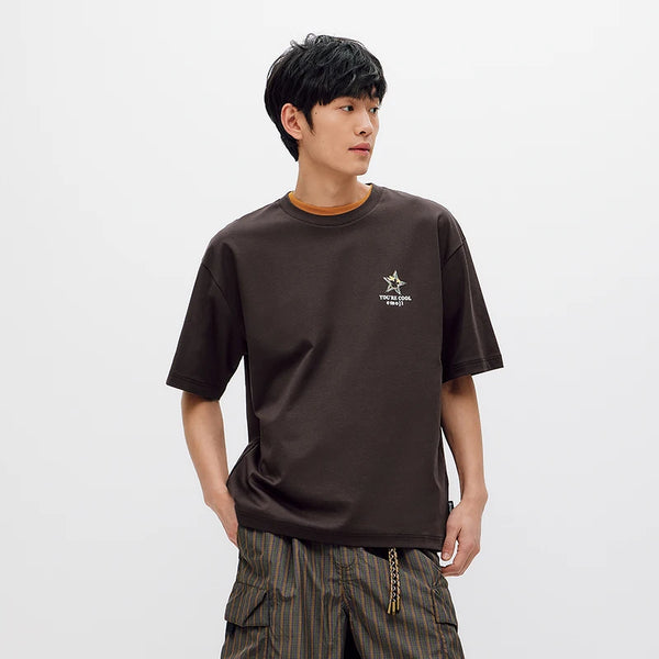 Breathable Short Sleeve Summer 2026 Niche Printed Graphic Loose Fit Everyday Casual Top