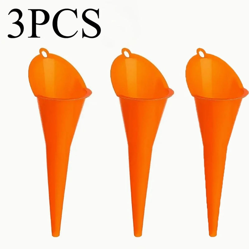 Car Long Handle Funnel Gasoline Fuel Tool Splashproof Plastic Oil Jug Motorcycle Fuel Tool，Long handled splash proof oil funnel