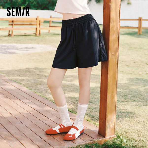 ខោខ្លីស្ត្រី Semir រលុង ចង្កេះយឺត ខោខ្លីត្រង់ រដូវក្ដៅ 2026 សាមញ្ញ ធម្មតា