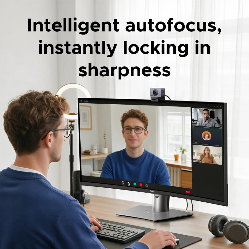 【2026 NEW】UGREEN 4K 1080P Auto Focus Webcam AI Noise Reduction Mic Face AE Web Camera with Privacy Cover Tripod for PC Mac