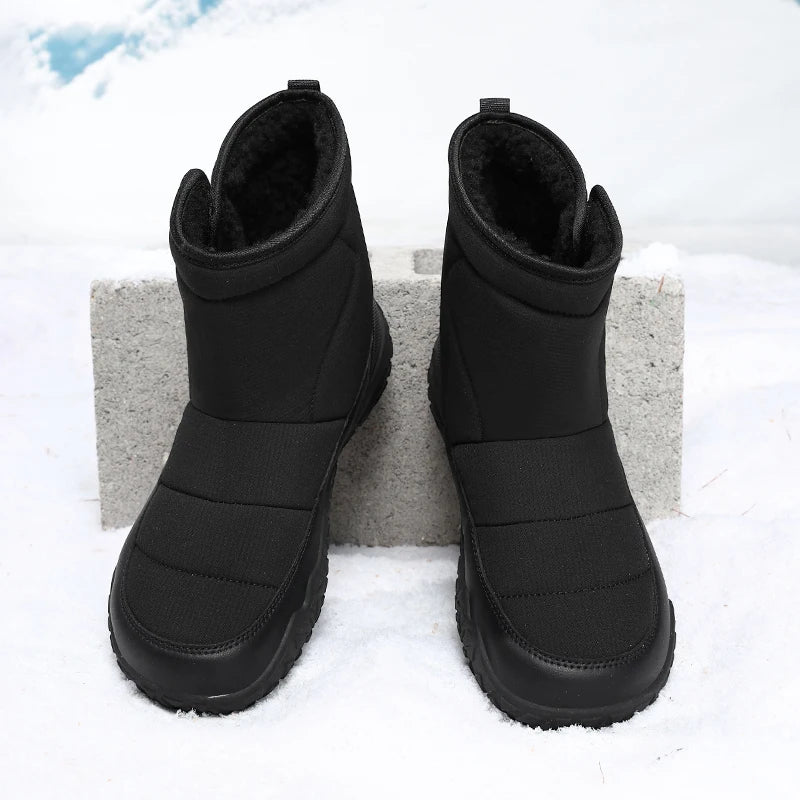 Plus Big Size 50 51 52 53 Winter Wide Toe Box Snow Boots Insulated Boots Warm Fleece Lined Anti-Slip Outdoor Cold Weather Boots