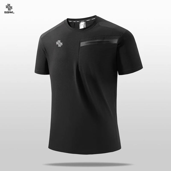 SBWL 2026 Summer Men's New Outdoor Running Fitness Quick Dry Sports T-Shirt High Quality Light Casual Short Sleeve Gym Tops Tees