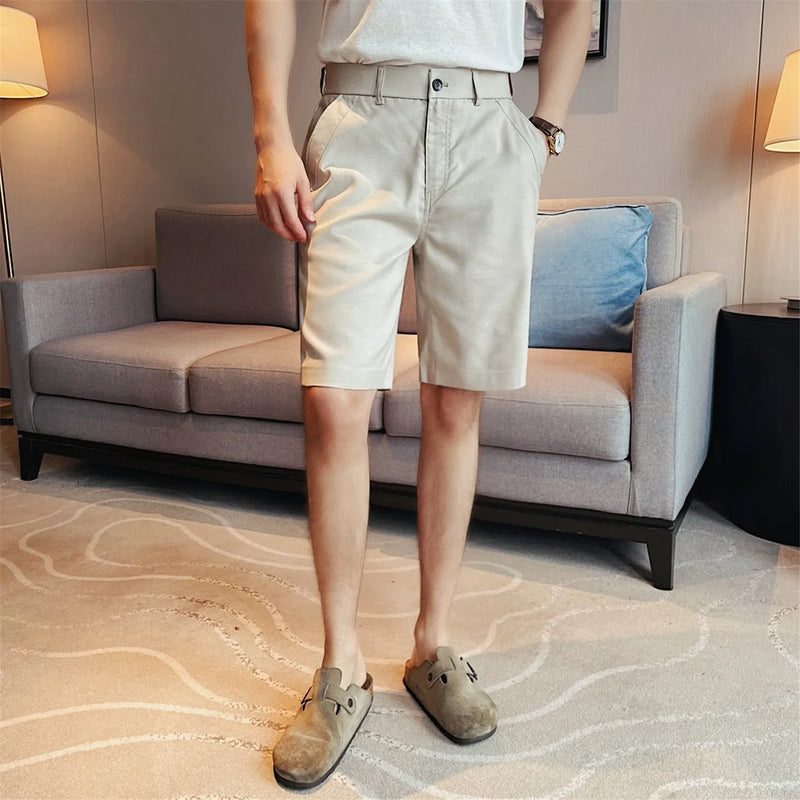 Men's Premium Seersucker Linen-Blend Shorts – Elastic Waist Straight-Leg Casual Summer Shorts for Beach & Daily Wear